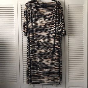 NWT Dress - Black, tan and cream abstract